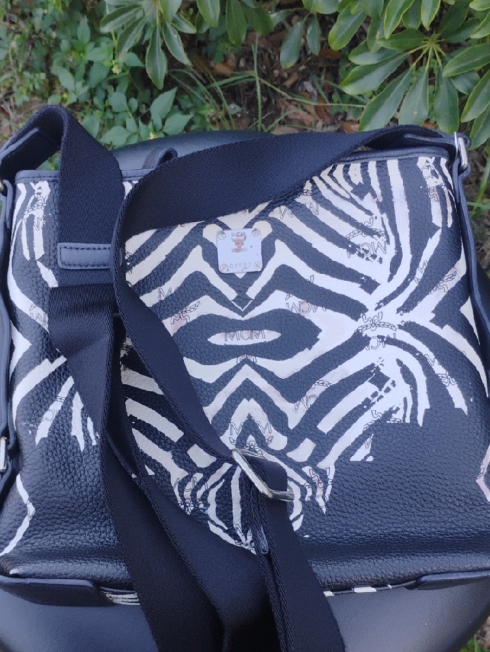 MCM RARE Zebra Striped Tote/Crossbody Bag